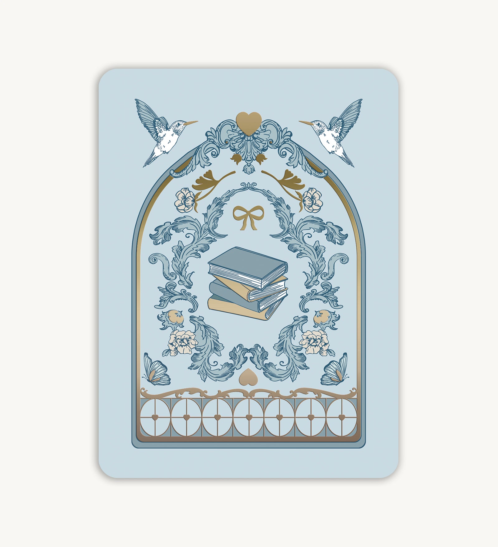 "Book Babe" E-Reader Inlay