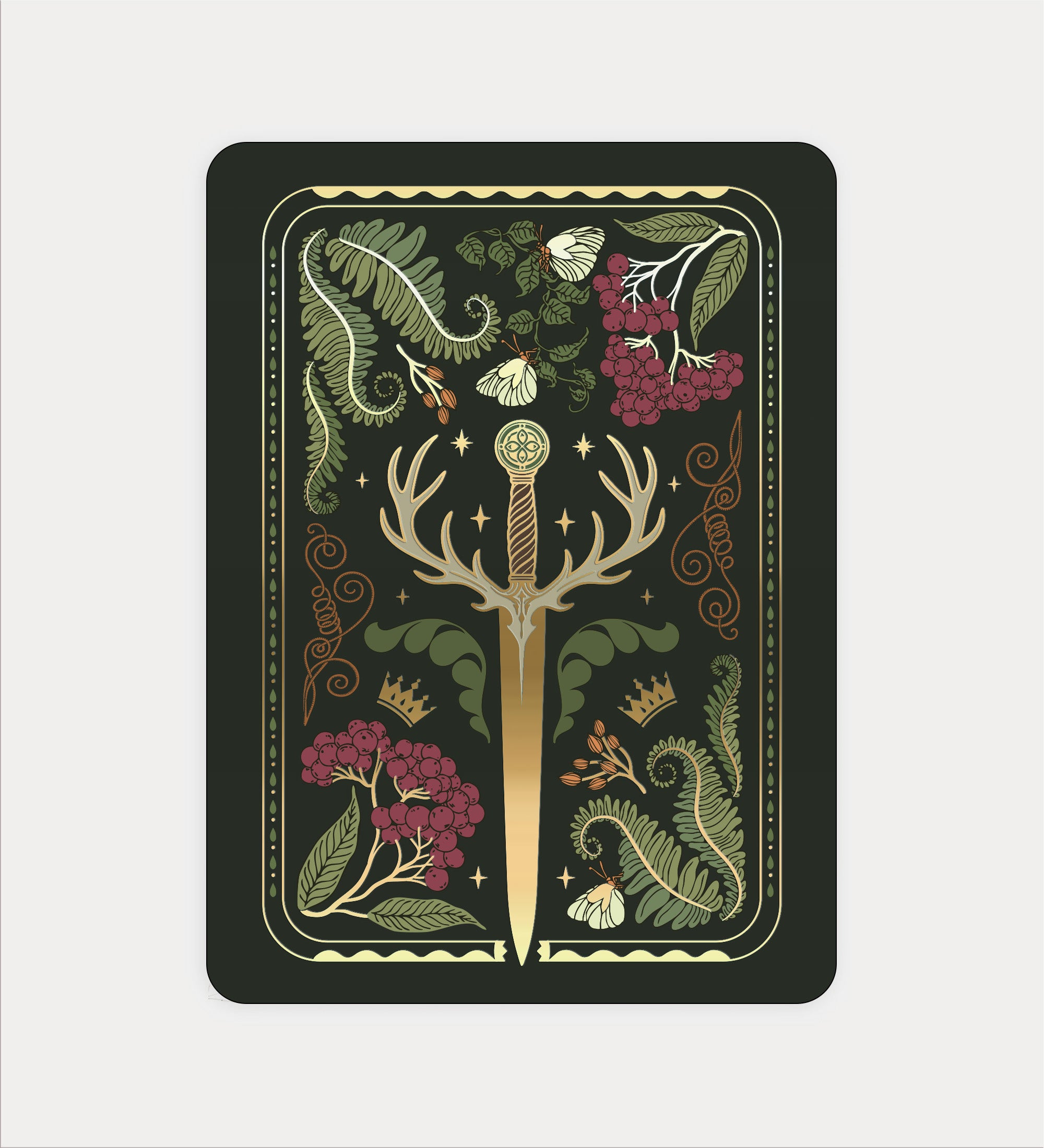 "Fantasy Hirsch dunkel" E-Reader Inlay