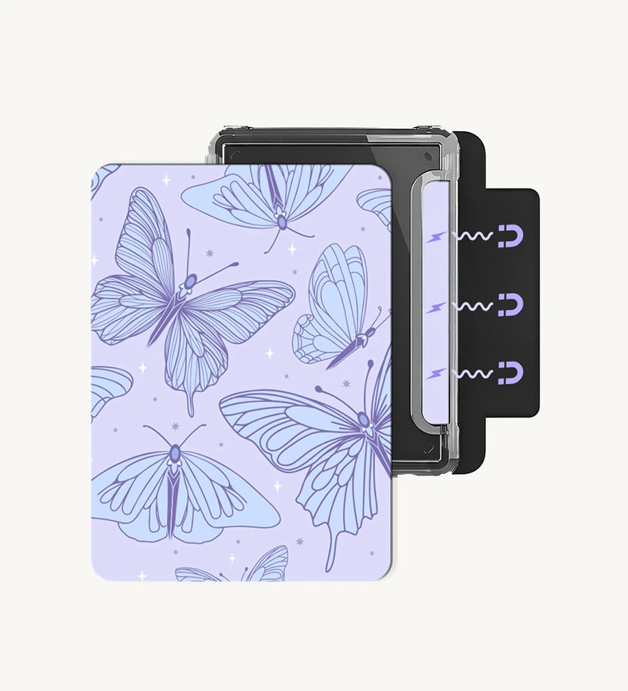 "Butterfly Blue" E-Reader FlexiCase Clear