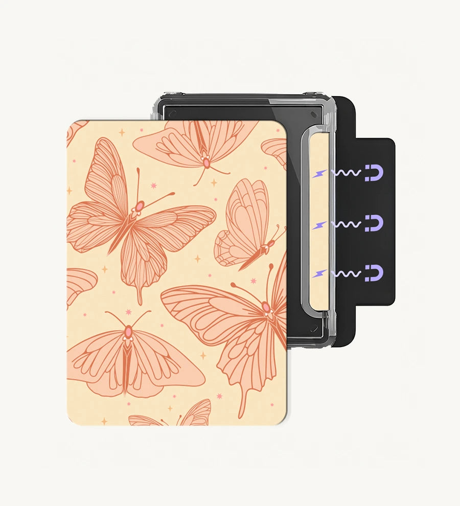 "Butterfly Orange" E-Reader FlexiCase Clear
