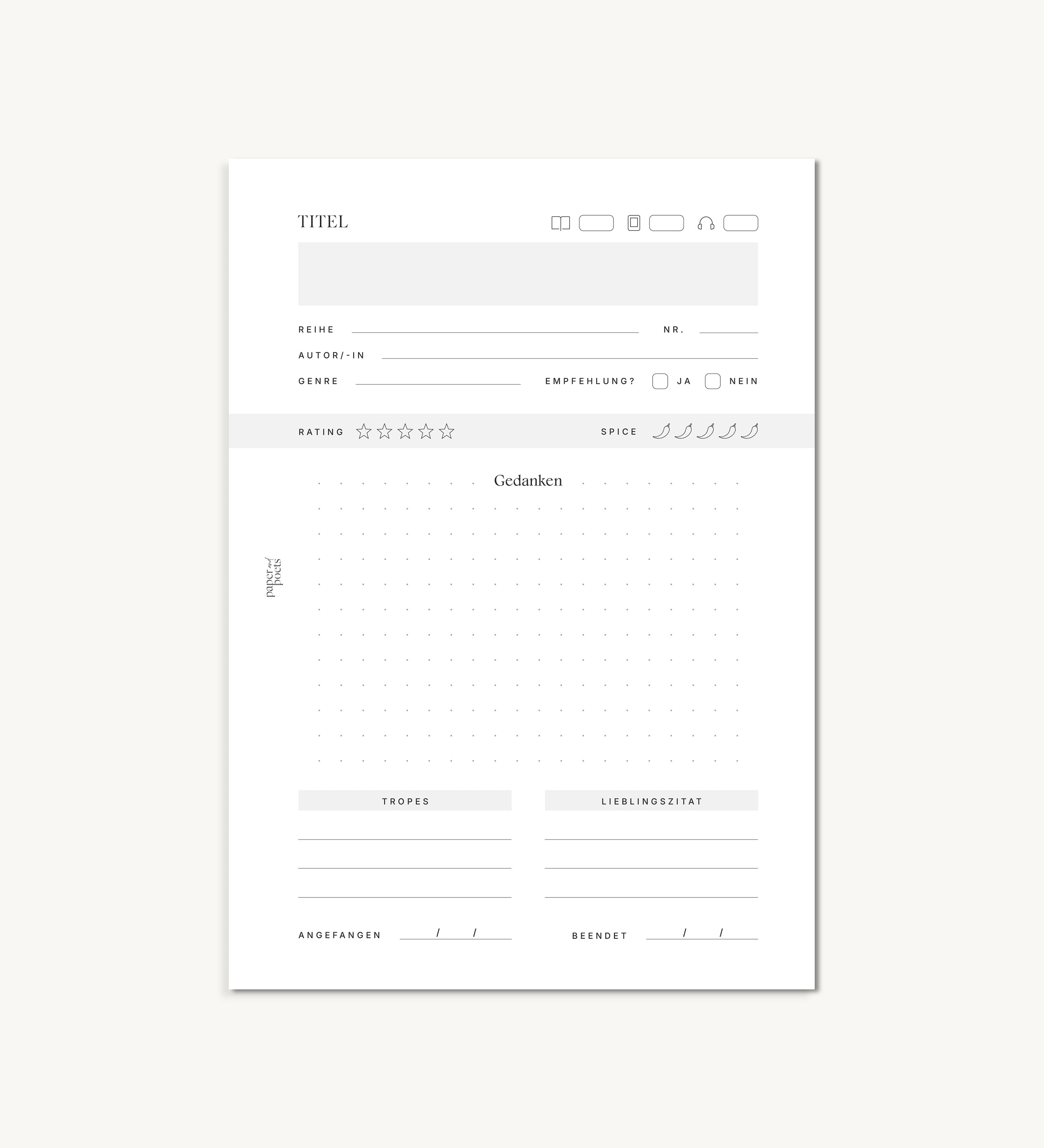 One-page review – "Built Your Own Bookjournal" insert