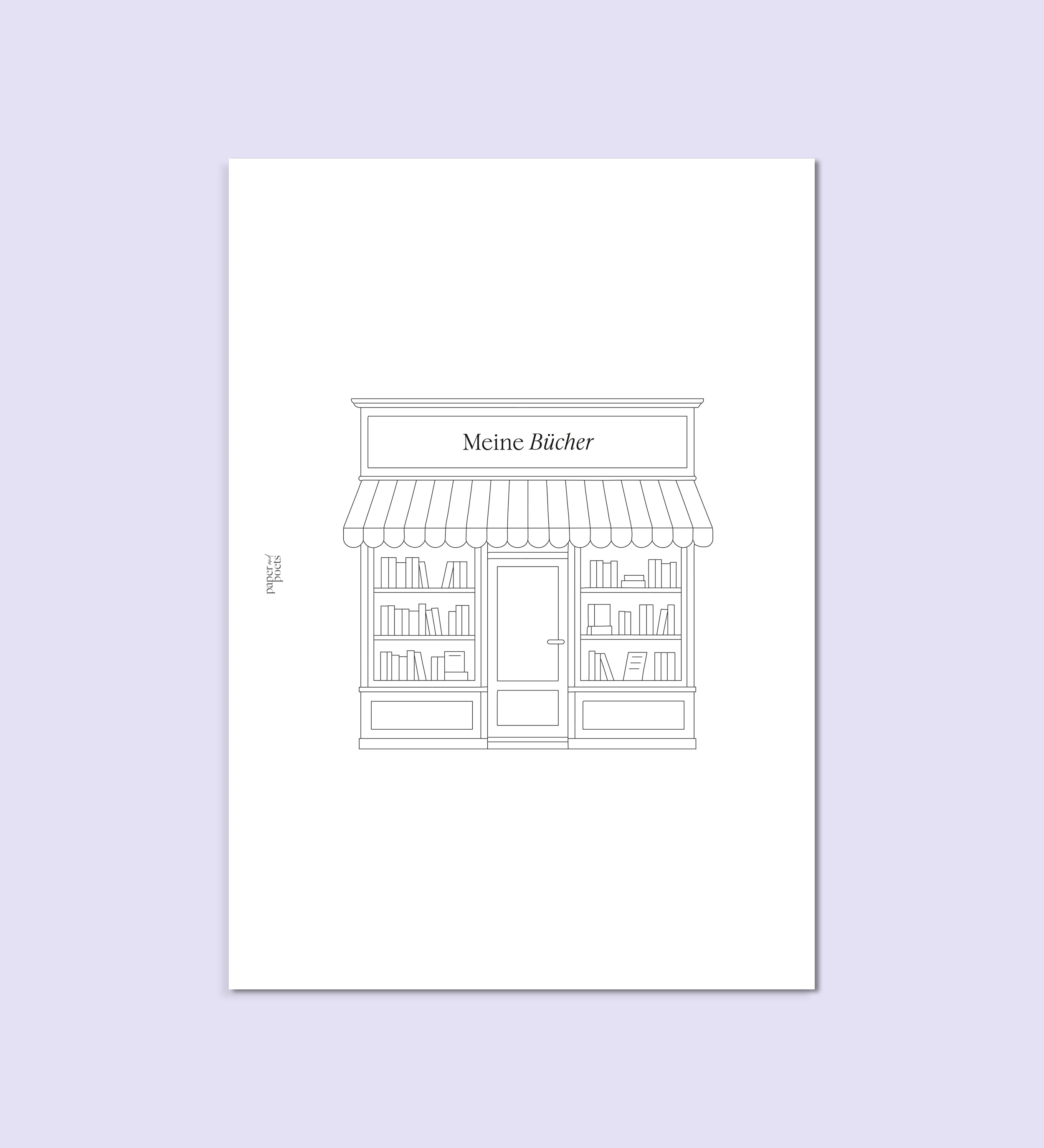 Meine Bücher(regale) – Einlageblatt