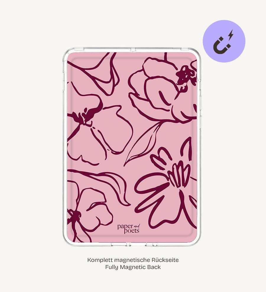 Vorbestellung - "Pink Flowers" E-Reader FlexiCase POP