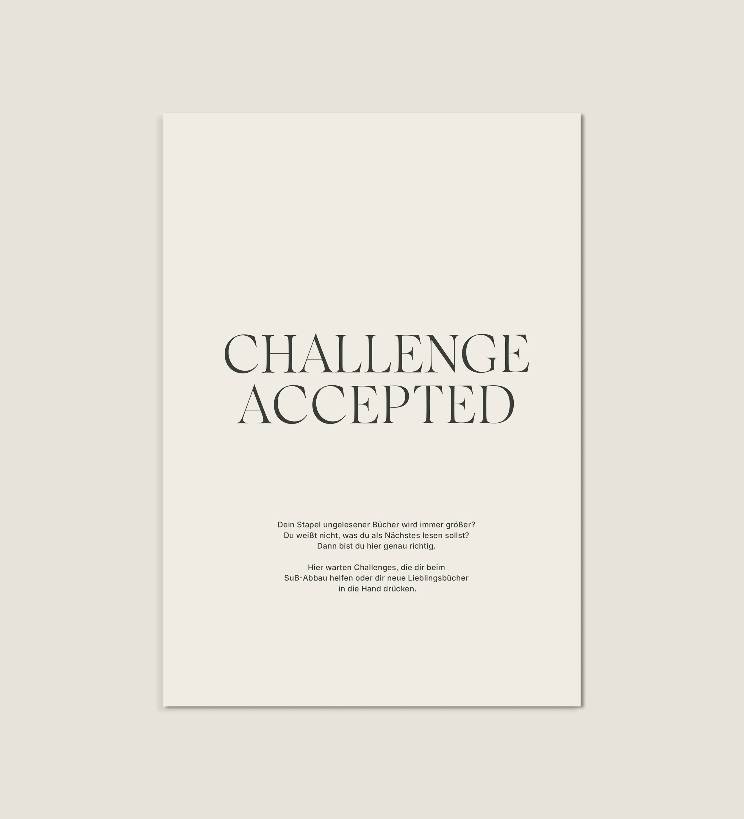 A-Z Challenge – Einlegeblatt